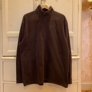 The North Face Mens Brown Quarter Zip Fleece Pullover Size XL